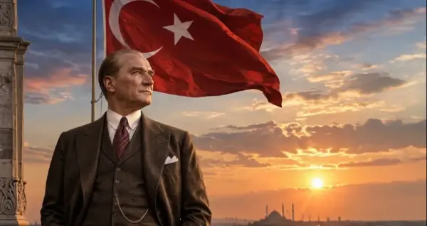 Türk bayraklarıyla Cumhuriyet Bayramı kutlamaları