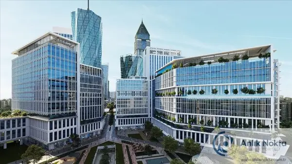 Türkiye haritası üzerinde parlayan bir ışık ve üzerinde 'Türkiye'nin Finans Merkezi' yazısı