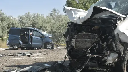Van Muradiye'de Meydana Gelen Feci Trafik Kazası