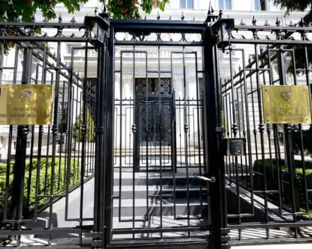 Viyana'daki Rus diplomatik misyon binası ve çevresi