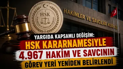 Yargıda Kapsamlı Değişim: HSK Kararnamesiyle 4.967 Hakim ve Savcının Görev Yeri Yeniden Belirlendi